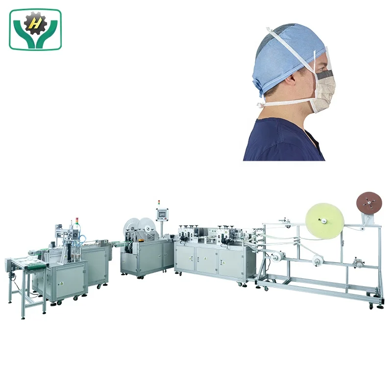 Mask machine with clear sheet (tie string type)
