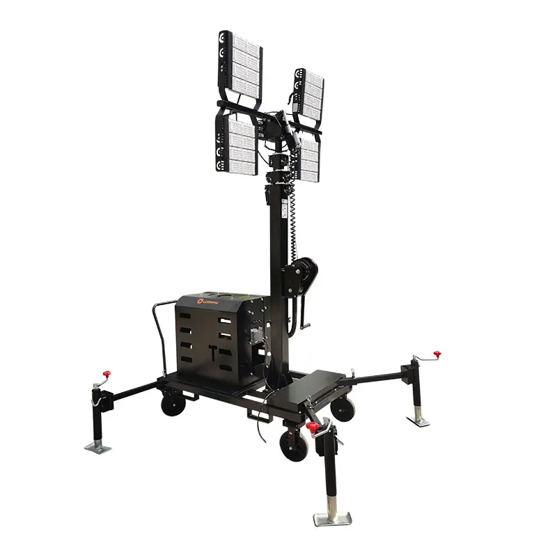 American Standard 4*400 W Led Light Tower For Construction Site And Mining