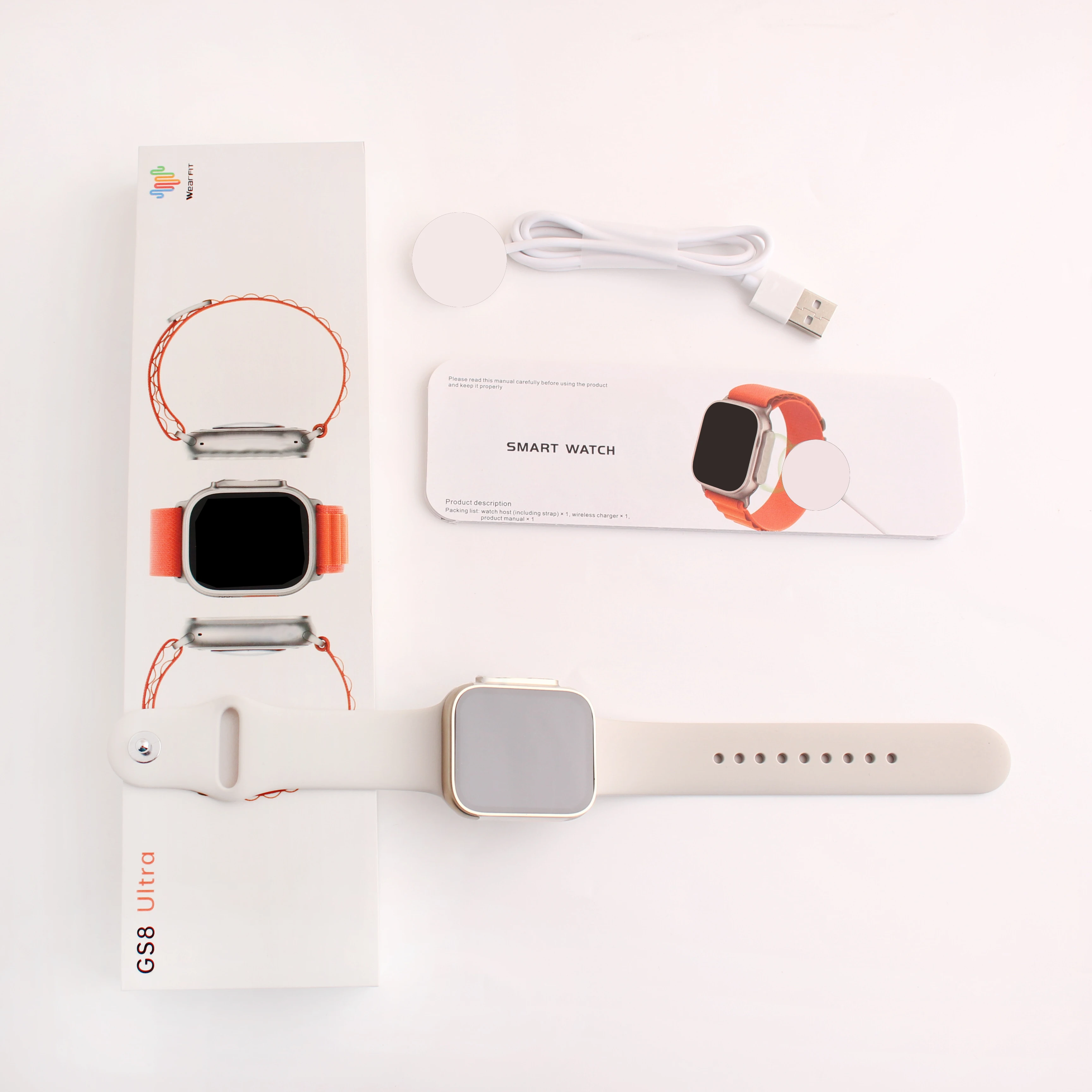 Relojes Inteligentes Nuevos de 2022 Big Screen 2.05inch Wireless Charge Sport Fitness Waterproof IP68 S8 Gs8 N8 Ultra Smartwatch