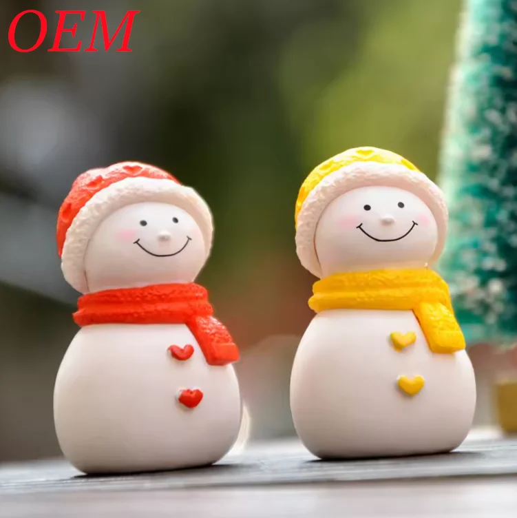Winter Lover Couple 3D Doll Action Figure for Girl Boy Gift Miniature Pvc Craft Ornament Figurines Cake Car Desktop Decor