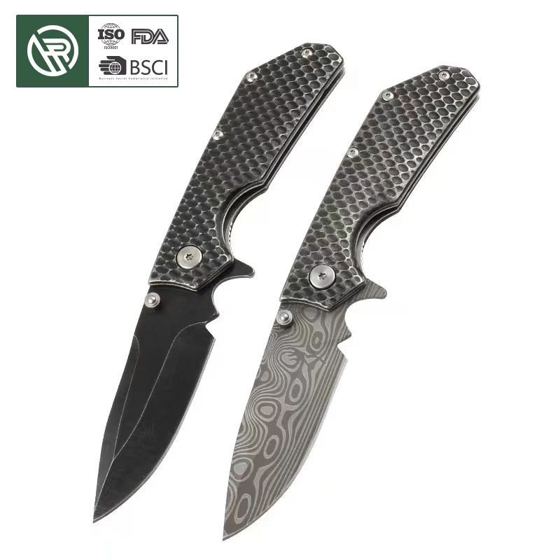 Free Sample High Grade 3CR13MOV Stainless Steel EDC Folding Pocket Knife Handle Outdoor Camping Self Defense Survival Knives