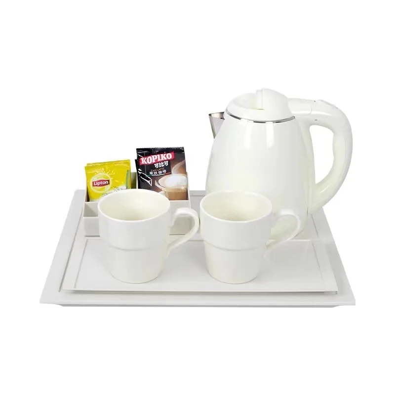 Environmental protection and safety Sachikoo wired double layered hotel professional electric kettle and tray set