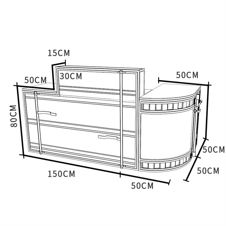 Cashier Gym Internet Celebrity Minimalist Iron Industrial Style Bar Retro Modern Small Front Desk Counter