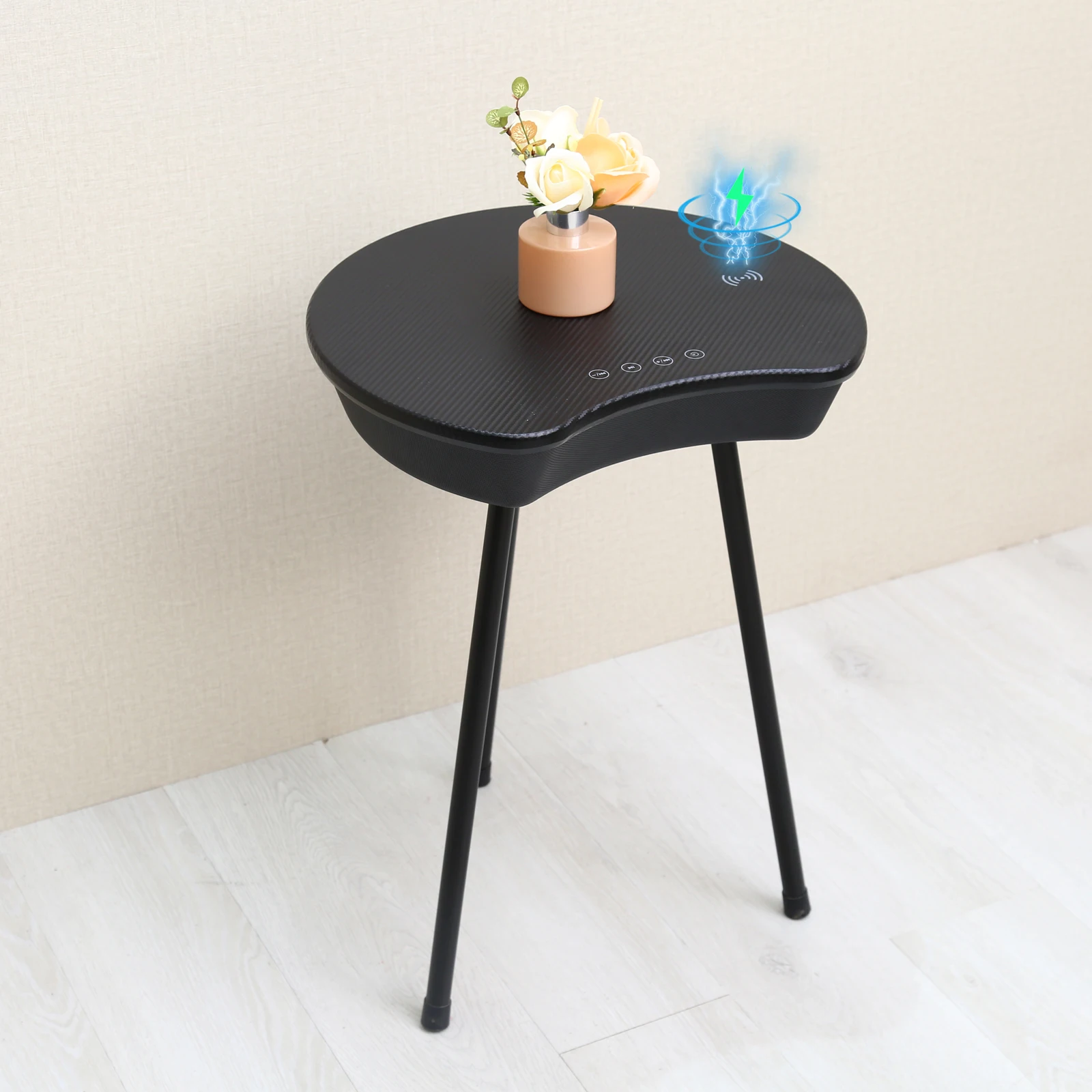 2024 Best Seller Smart Side Table Speaker With Wireless Charger Custom Made Superior Metal Side Table Living Room Coffee Table