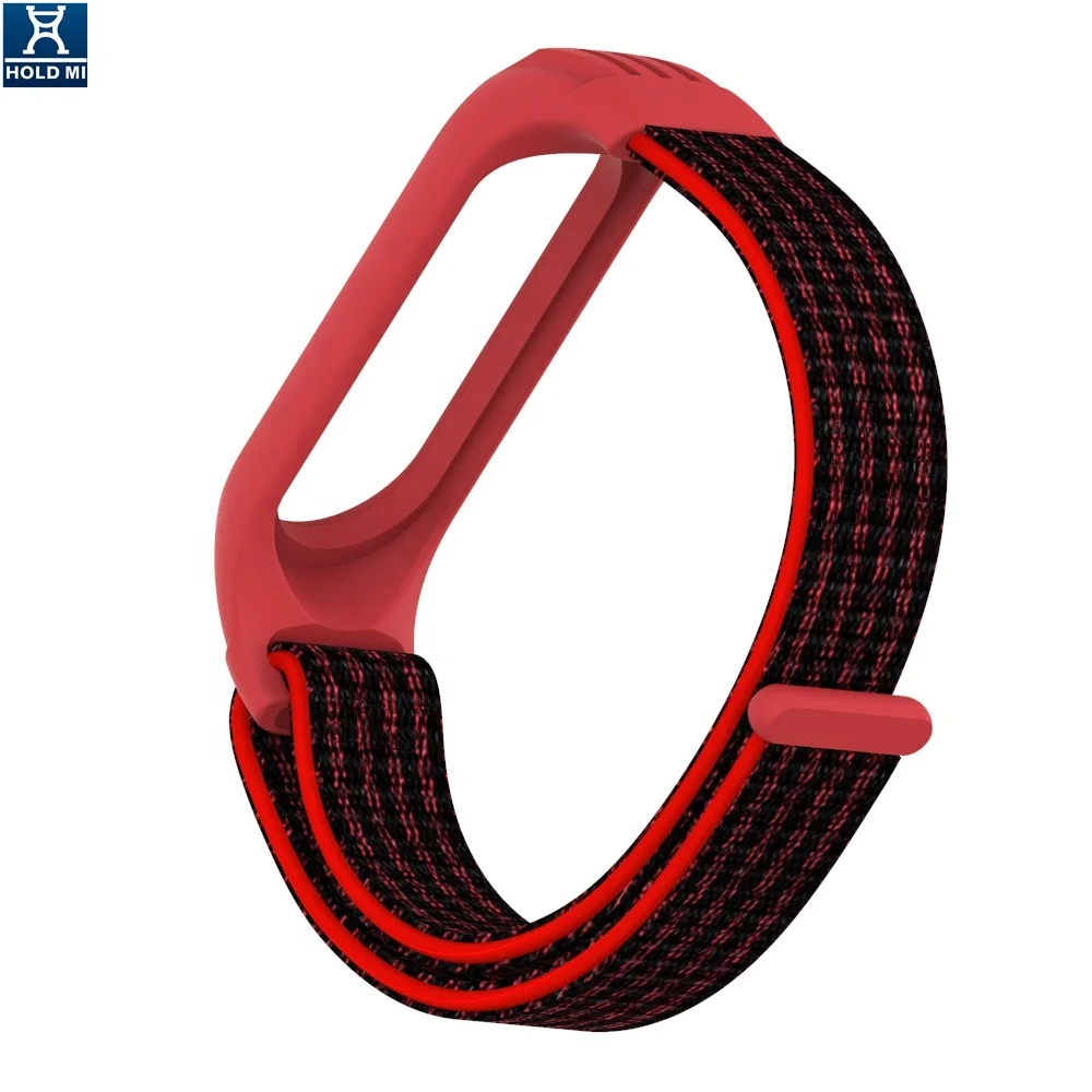 ODM Holdmi 4311 Series Smart Bracelet Color Replacement Nylon Red Black Miband 4 Strap 1 Lot = 1 Bag = 50 Pcs Same Color Strap