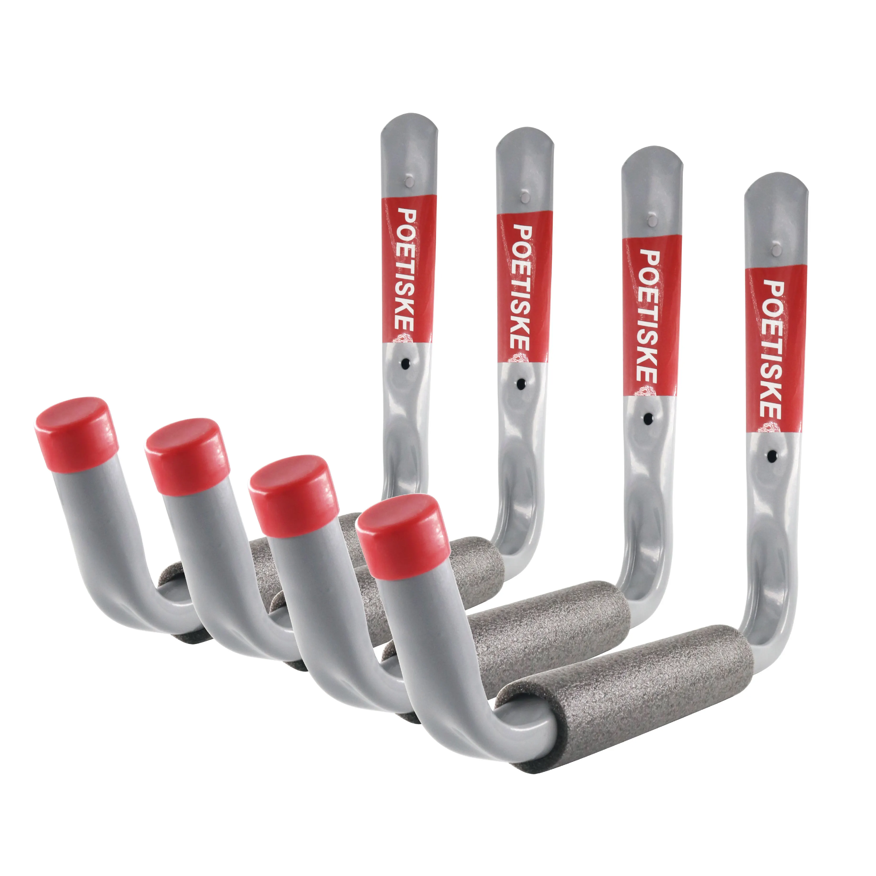 Wholesale J Shape Utility Hook Set 4PC Heavy Duty Garden Storage Metal Wall Mounted Garage Storage Utility Hook For Hanging