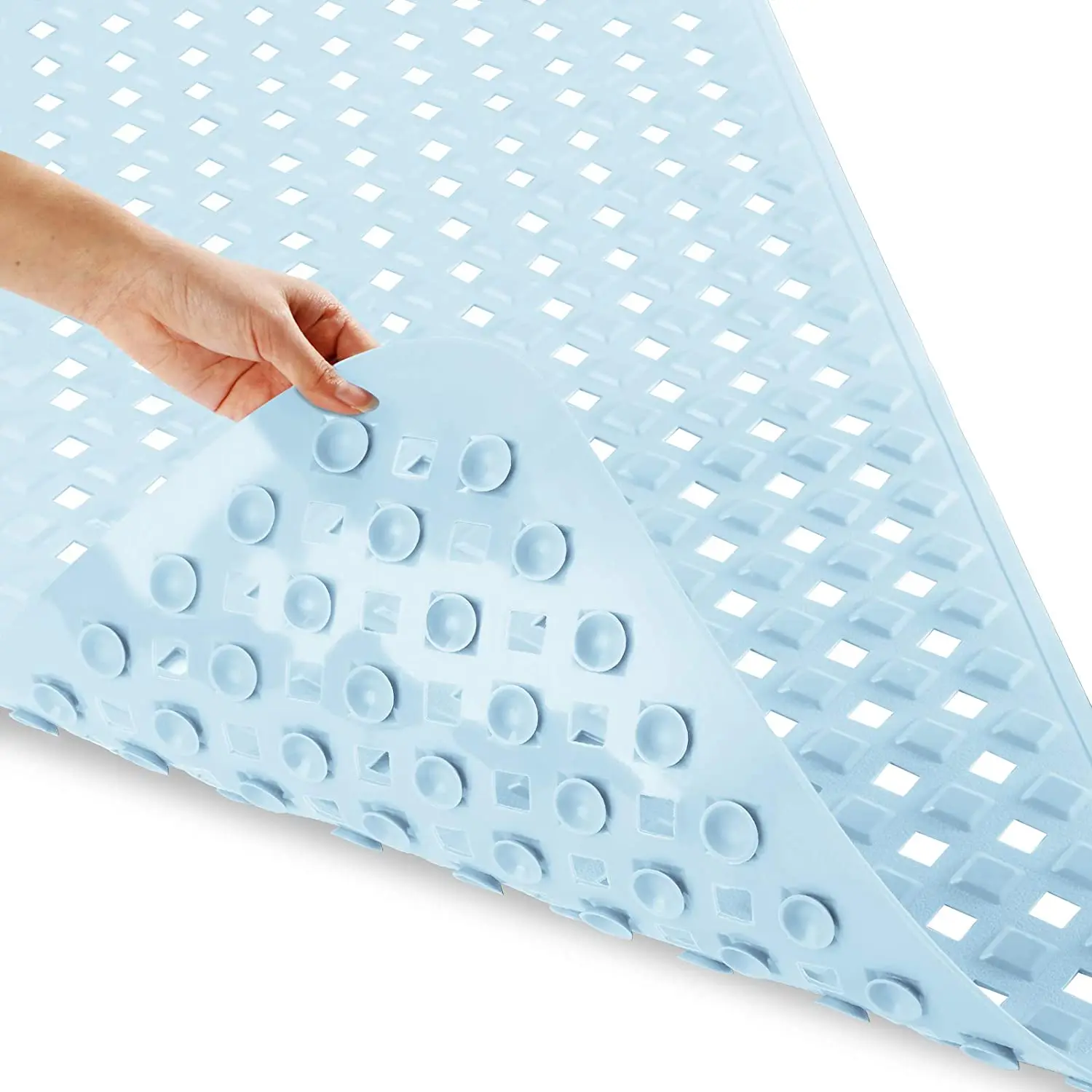 Washable Non Anti Slip Bathroom Floor Bathtub Shower Clear PVC Bath Mat With Suction Cups