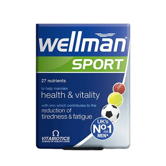 
Vitabiotics Wellman Sport 30 Tablets Vitabiotics Wellman Sport Energy Release Training Sports Exercise Nutrition 5021265223527 