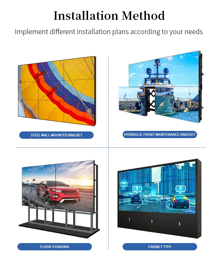 46 49 Inch Ultra Narrow Bezel 3x4 4x4 Splicing Screen Digit Wall 55 Inch Video Wall Display Indoor Monitor Video Wall Screen
