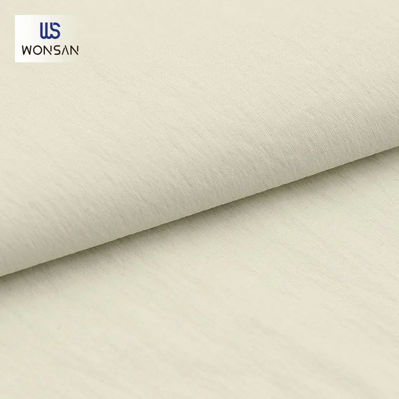 China High Quality Cotton Nylon Spandex Garment Loungewear Cloth Plain Dyed Woven Fabric