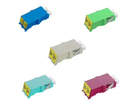 LC OM3 Flangeless Duplex Shuttered Auto Shutter Optical DX Adaptor Connector Fiber Optic Adapter