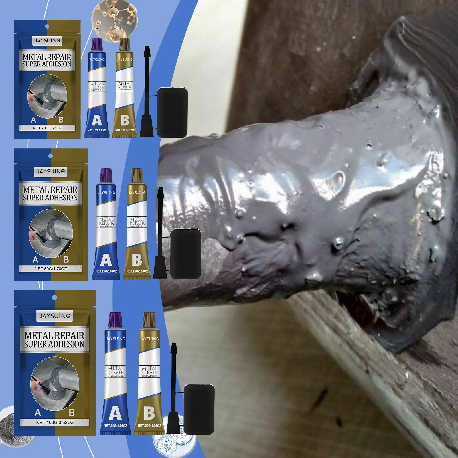 Jaysuing Metal Roof Sealant Anti-leakage Potting AB Adhesive Effective Metal Bonding Adhesive