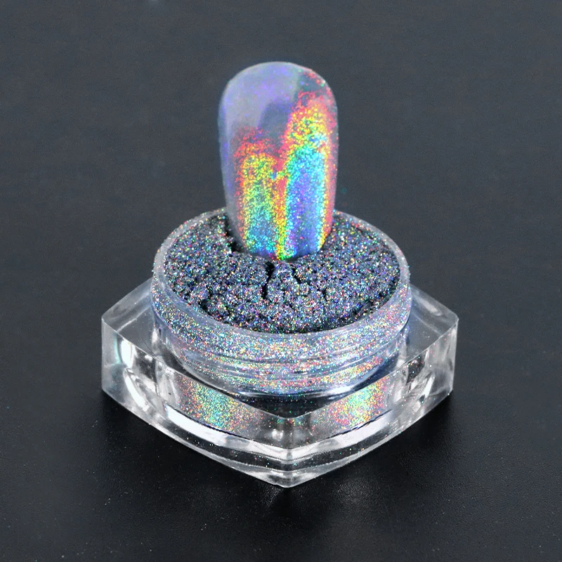 Laser Powder Holographic Rainbow Effect Holographic Unicorn Chrome Powder Mirror nail powder