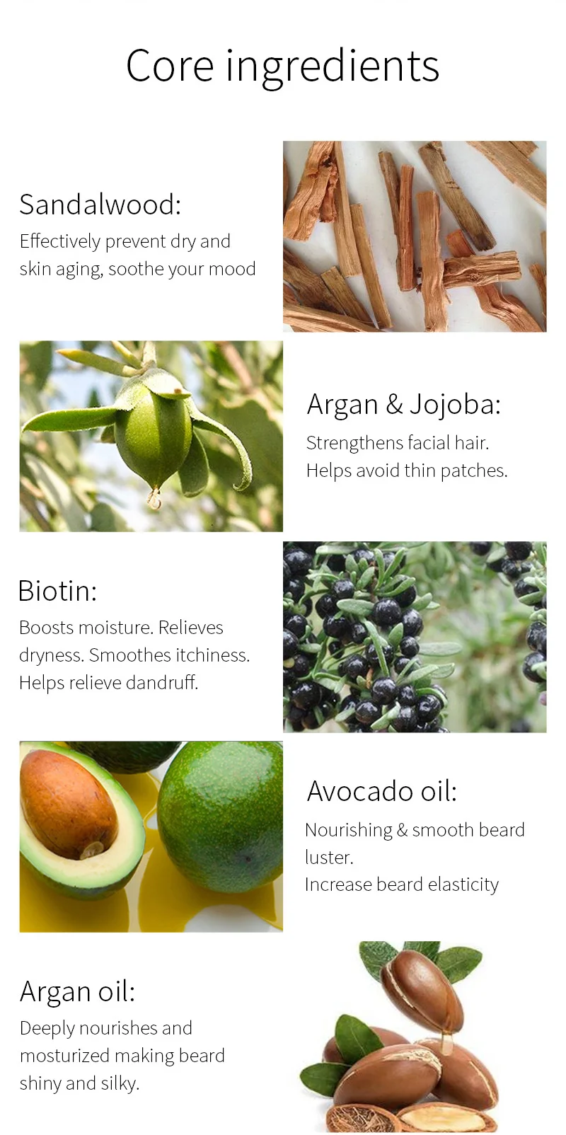 Organic Natural Nourish Beard Growth Oil Private