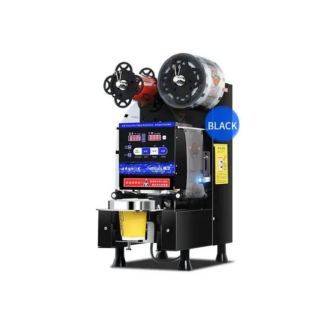 portable automatic boba tea round plastic cup sealing machine