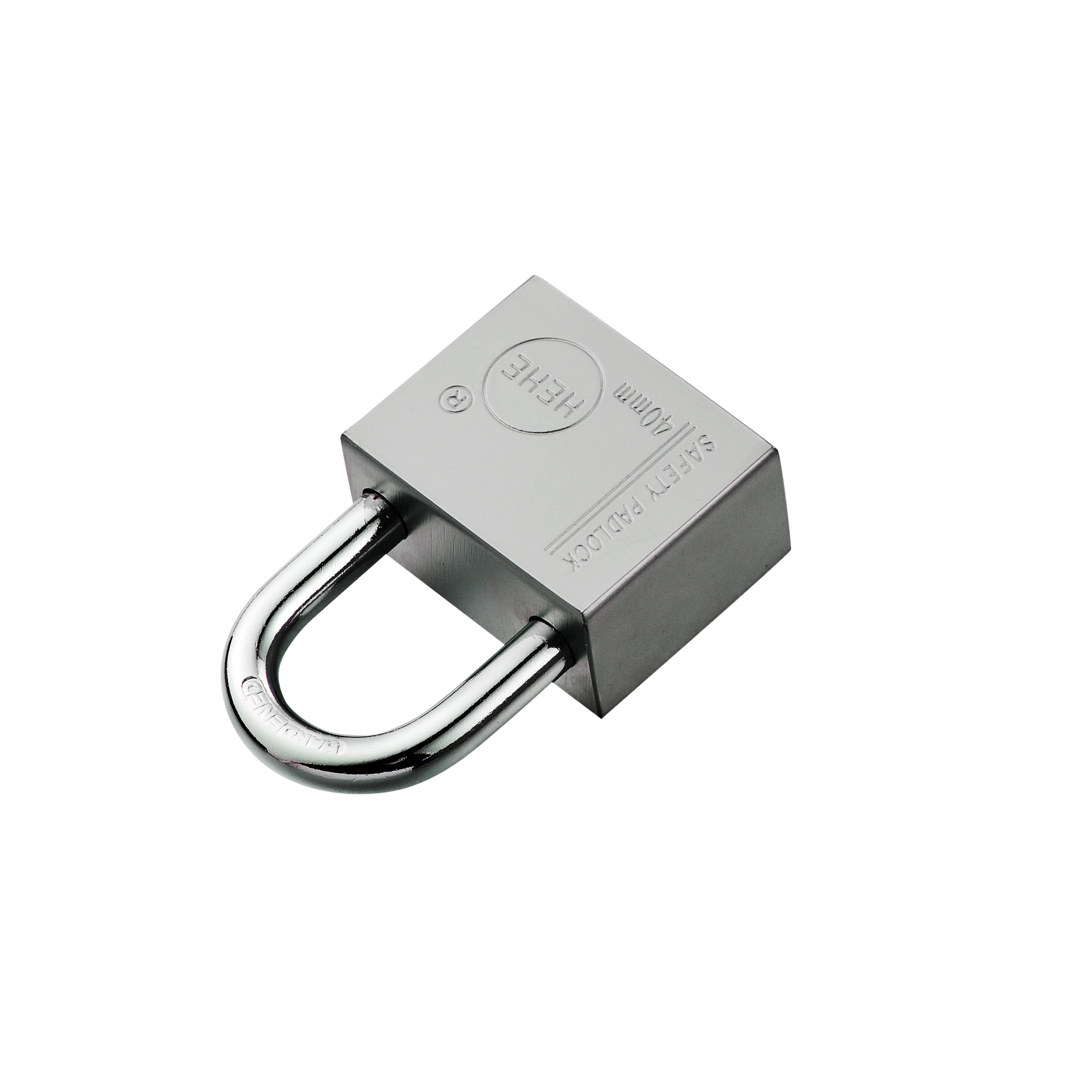 Nickel/titanium/Chrome Plated Square Shape Iron Padlock with vane Key