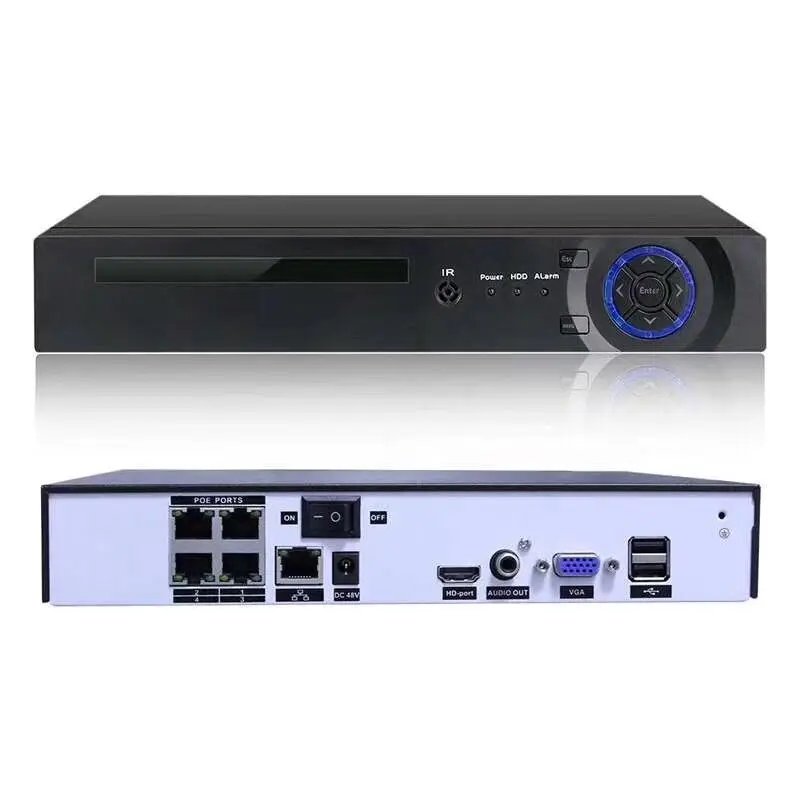  H.265 POE NVR XMEYE облачная сеть видео рекордер с 4-канальный