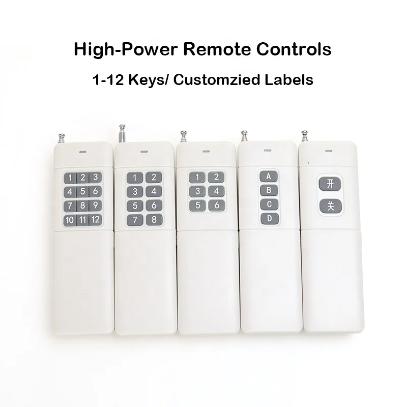 12 Keys RF 433Mhz Long Distance 3000 Meter Remote Controls for Water Pump Electric Motor LED Lamp Long Range Control