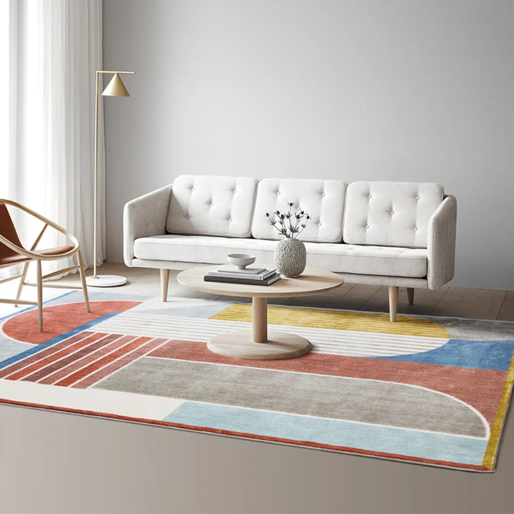 Modern Black Gray Design 100% Polypropylene and Viscose Blend Carpets and Rugs