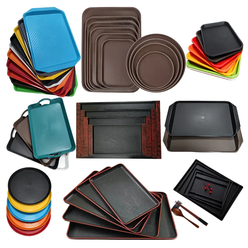 Many styles china plastic serving dishes for Restaurant cafeteria buffet plate food tray