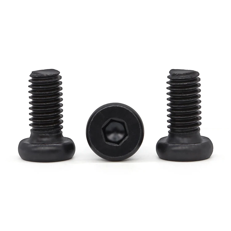 M8*16*20*30*35*40*45 Large Flat Head Hex Socket Screws Small Flat Head Flat Head Hex Socket Black Coated