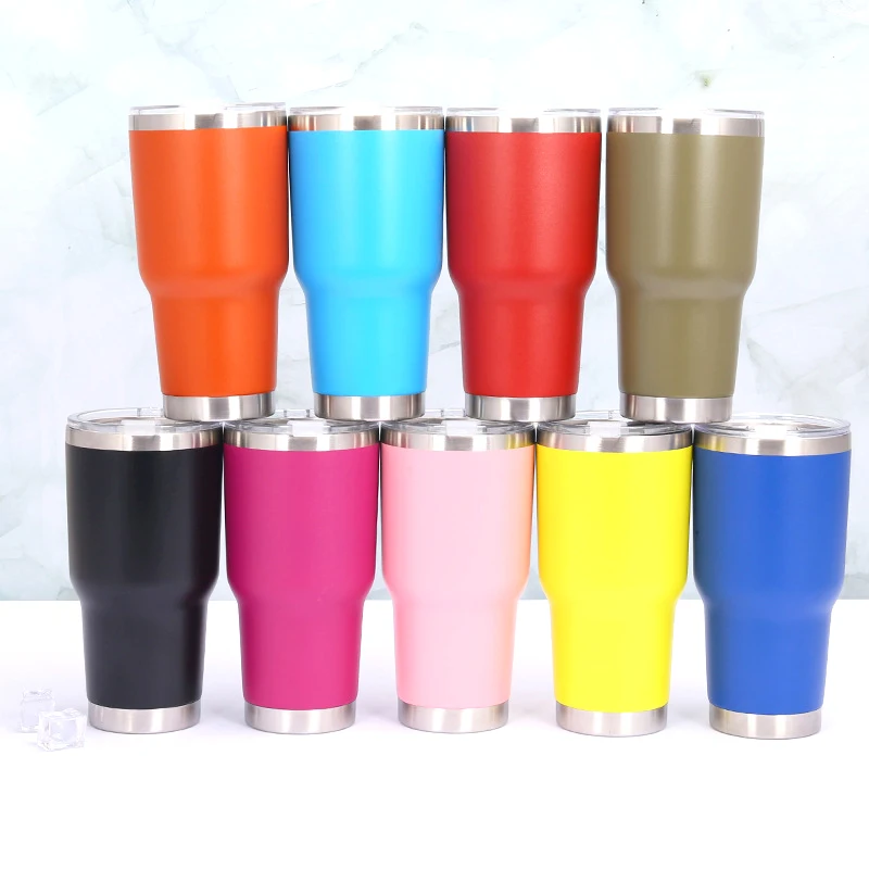 OEM ODM в наличии симпатичный термос оптовая продажа дорожная кофейная кружка из нержавеющей стали на заказ с крышкой и логотипом