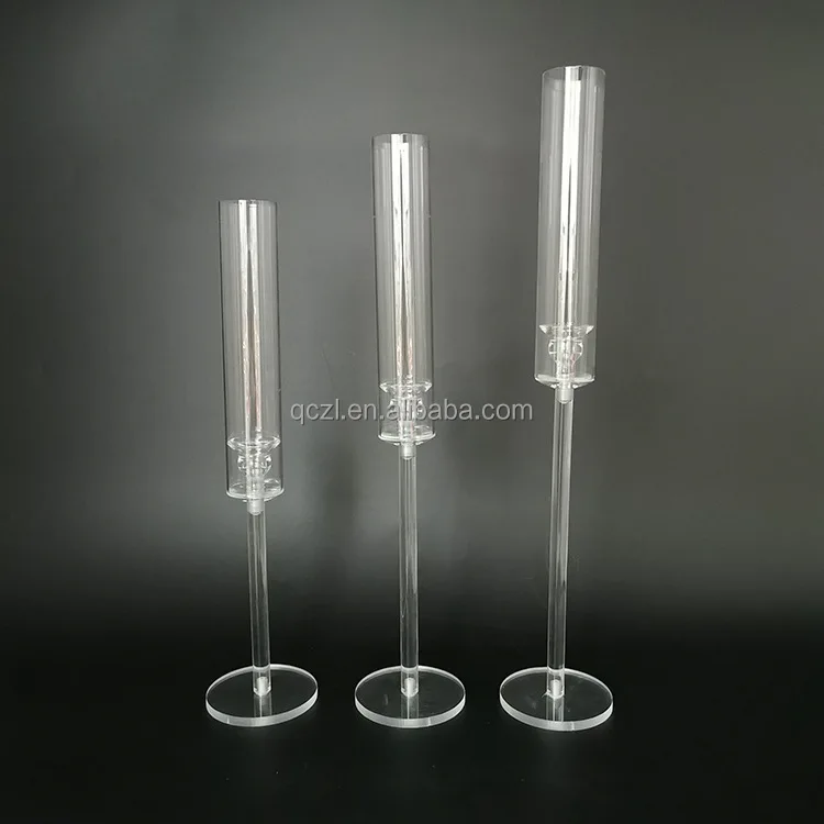 Acrylic Candle Holder Table Craft Wedding Centerpiece Ornaments Christmas Party Candlesticks Home Decoration