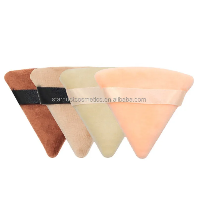 12 pcs in one triangle soft dry powder liquid foundation using Velvet Satin Cosmetic Sponge Powder Puff