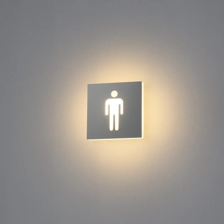 hotel office toilet door number sign 3w led wall light