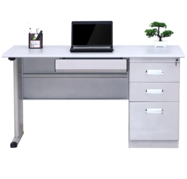 Steel office computer desk with 3 drawers metal office equipment work station office equipment desk Ofis masasi	biurko mesa