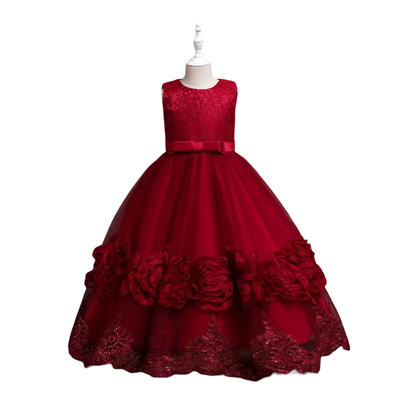 Kids Princess Dress Hot Sale Children Ball Gowns Evening Dresses Fancy Girls Party Clothes For age 5-12 Years Old