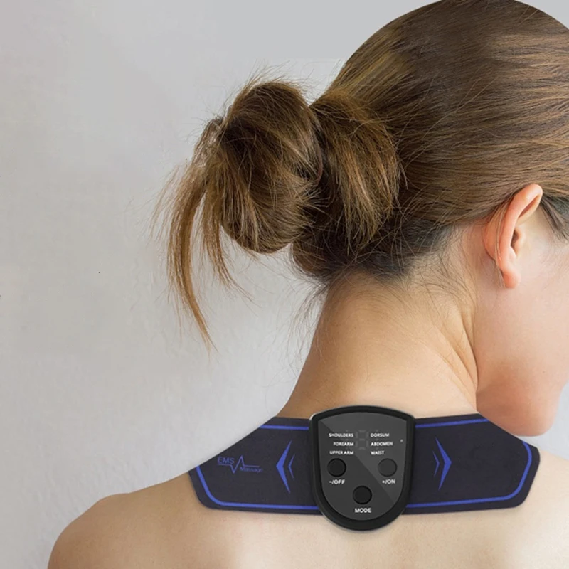Wireless Mini TENS Machine Charging Tension Massager Back Pain Relieves Sciatica Arthritis on the Neck and Shoulders of the EMS