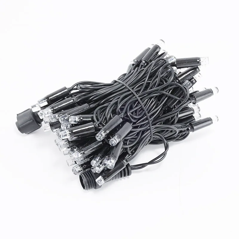 Outdoor waterproof High Quality EU OEM Christmas 220V 10M customize IP65 rubber cable LED string lights