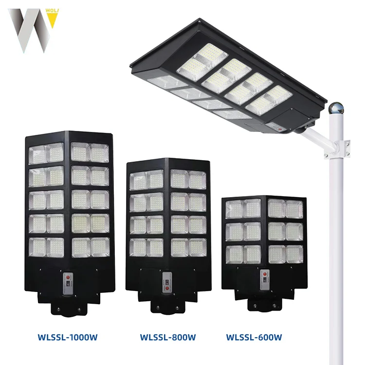 Outdoor Highway Pathway Garden Ip66 Waterproof 600w 800w 1000w All In One Solar Led Street Light