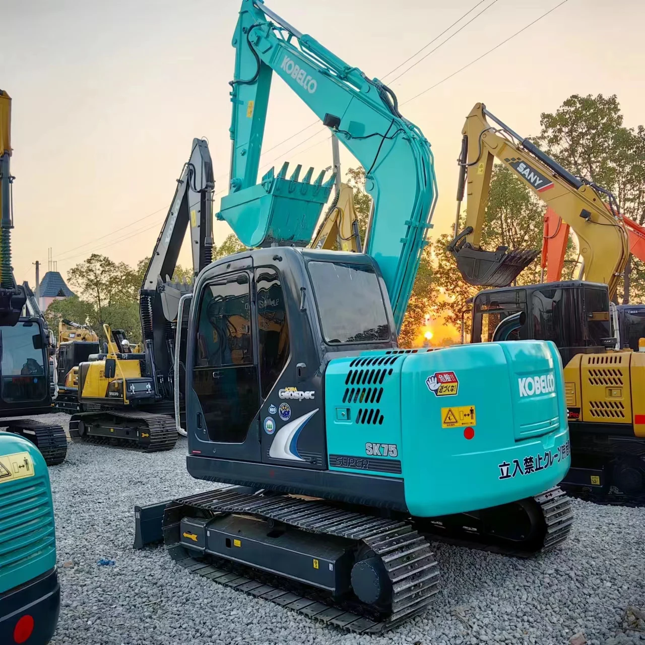 Оригинальный экскаватор Kobelco Sk75 Sk60 Sk55 Janpan мини Подержанный гидравлический гусеничный 7 тонн б/у