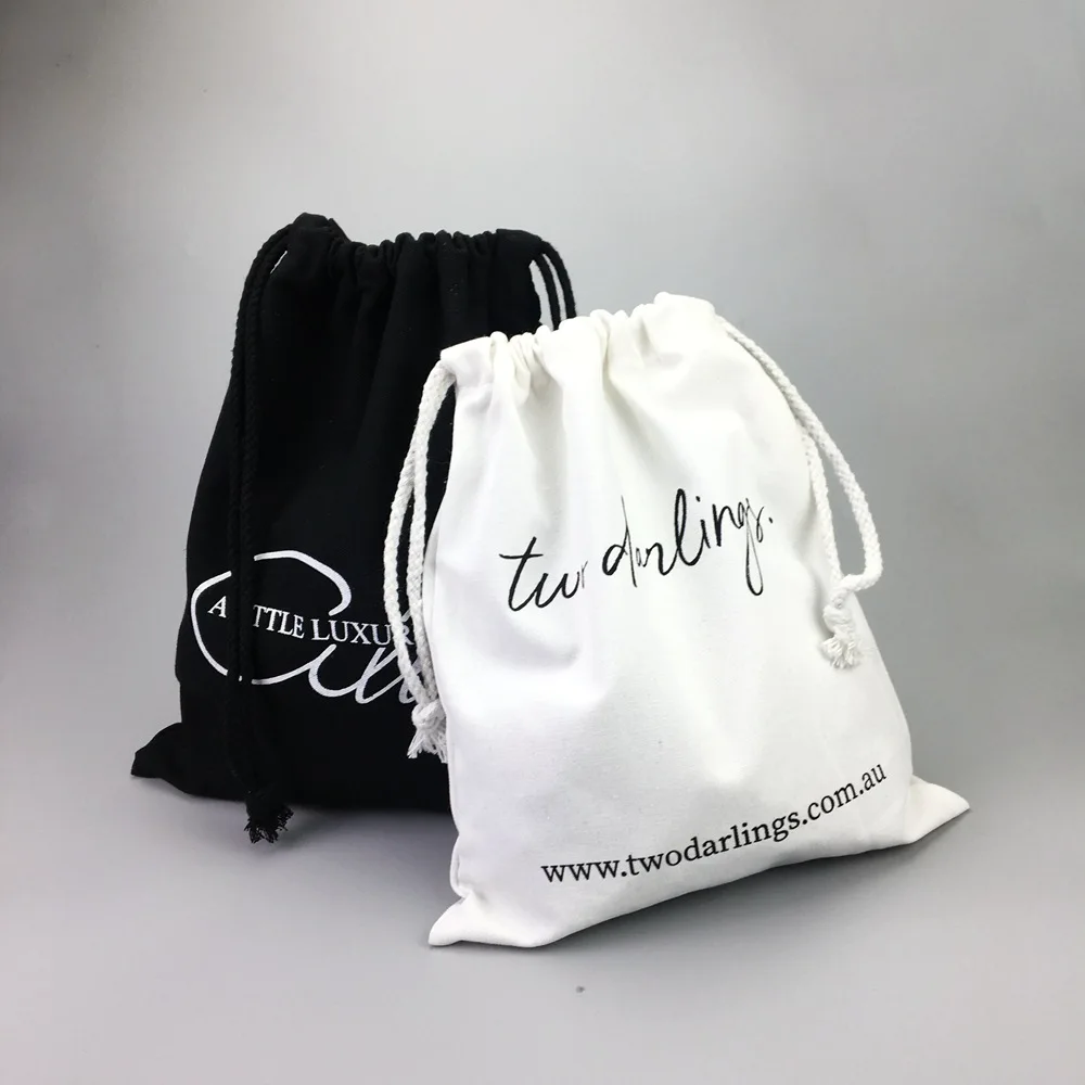 Custom Cotton Pouch Bag Cotton drawstring pouch packaging bag