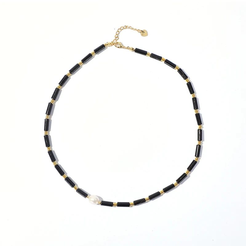 High Quality Faceted Cylinder Pearl Diamond Gemstone Jewelry Set Natural Plating Color Beads Bracelet Necklace Weddings Parties