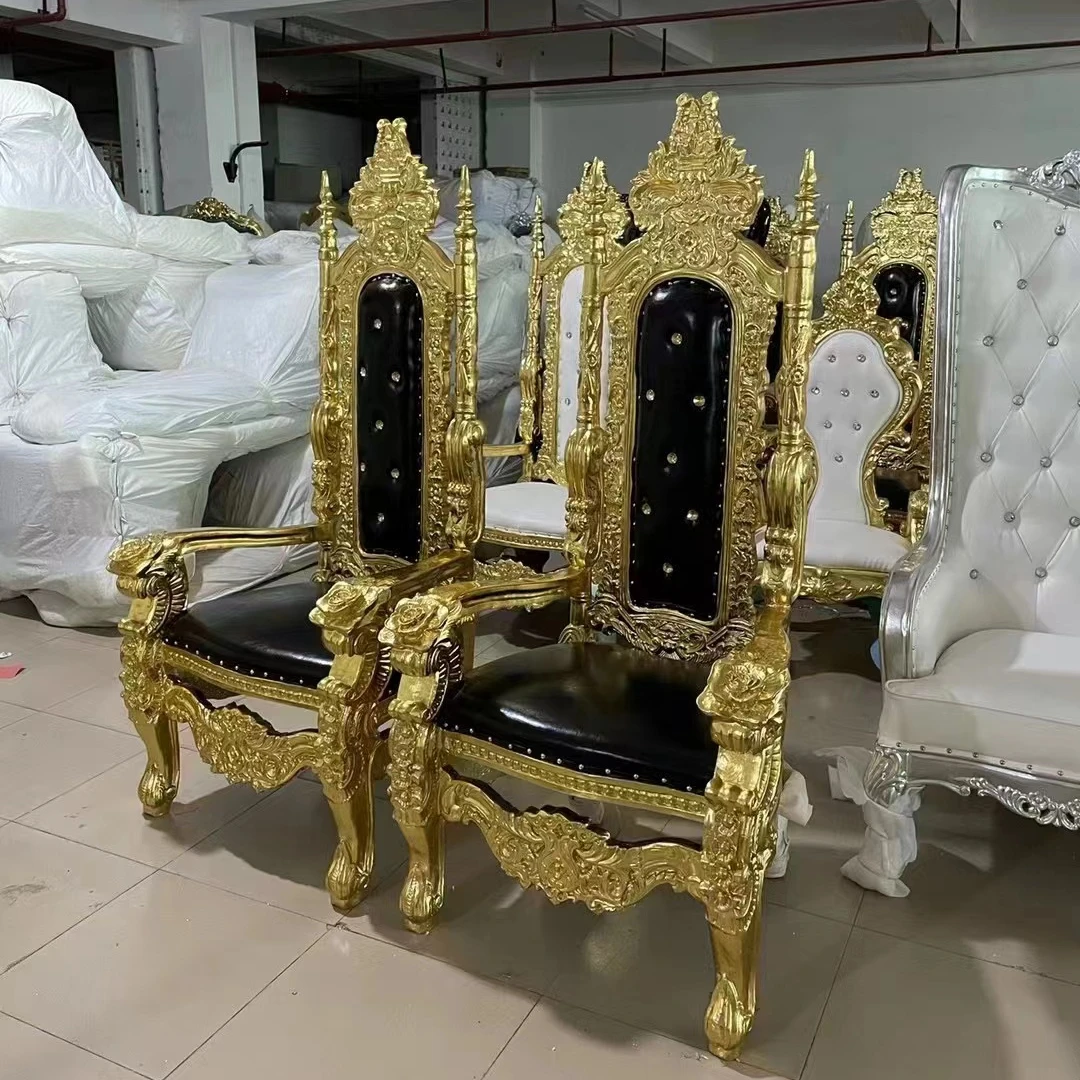 Factory wholesale Luxury Factory High Quality Solid Wood King Throne Chair