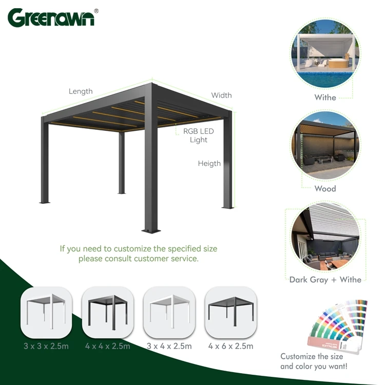 pergola con pannelli solari