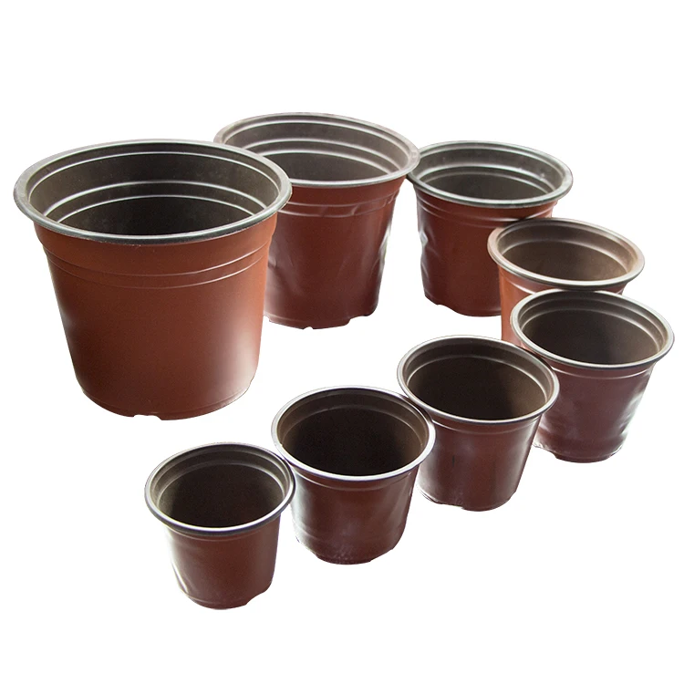 Different design flower pots with handles plastic nursery 10 gallon pots with cheap price