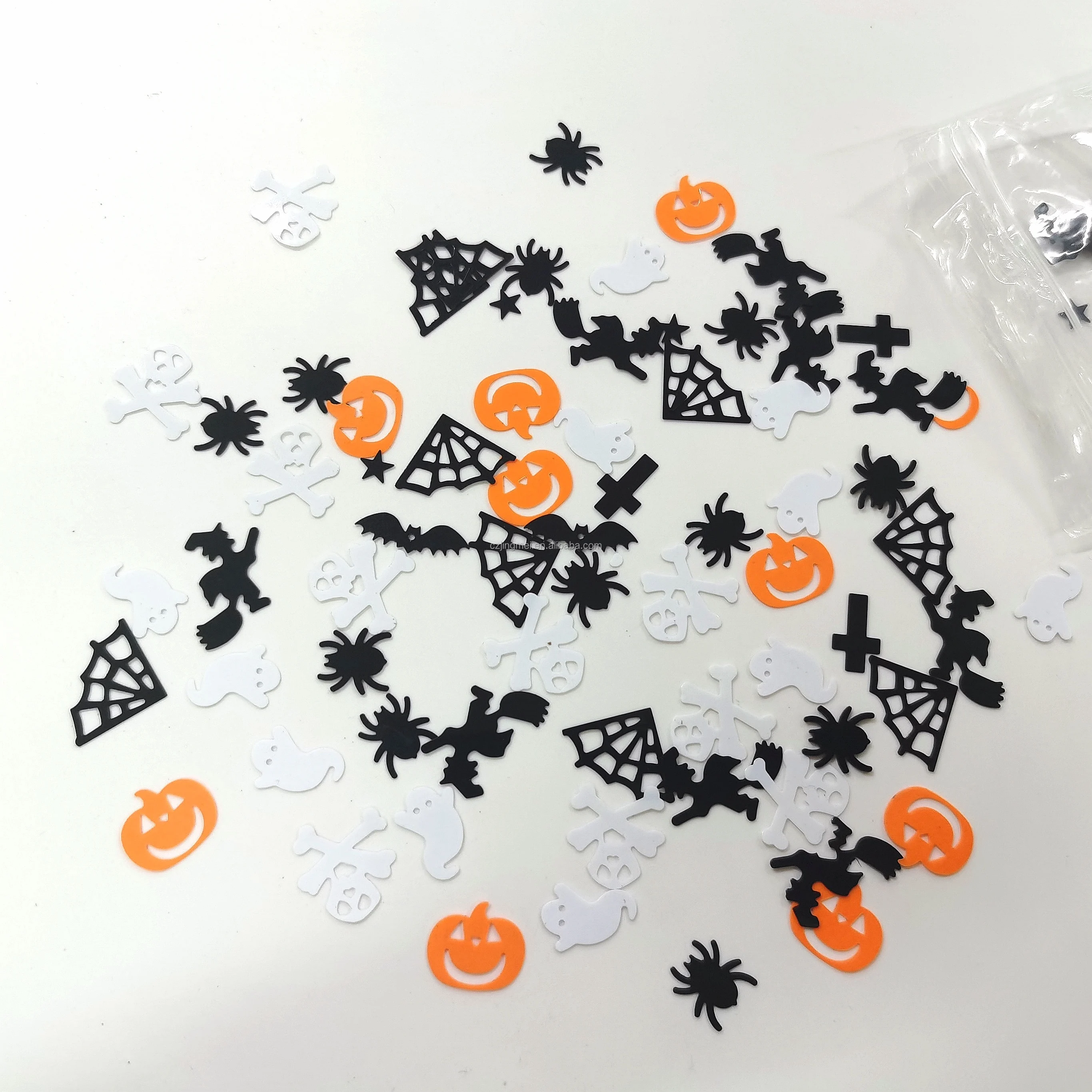 Wholesale bulk Halloween glitter Pumpkin spider shaped glitter holiday decorating party glitter paillette