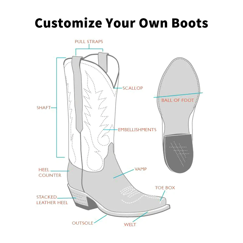 Xinzirain Custom Sparkly Rhie Premium Leather Embellished Low Chunky Heel Ankle Cowboy Boots