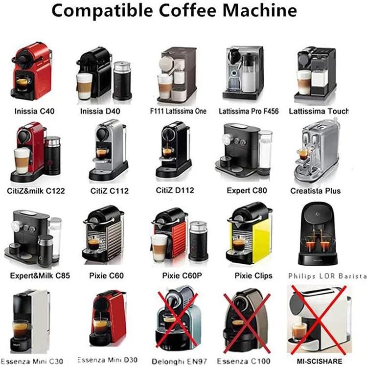Многоразовые кофейные капсулы чашки многоразовые Nespresso из нержавеющей стали с наклейками алюминиевой фольги крышки (2 + 100