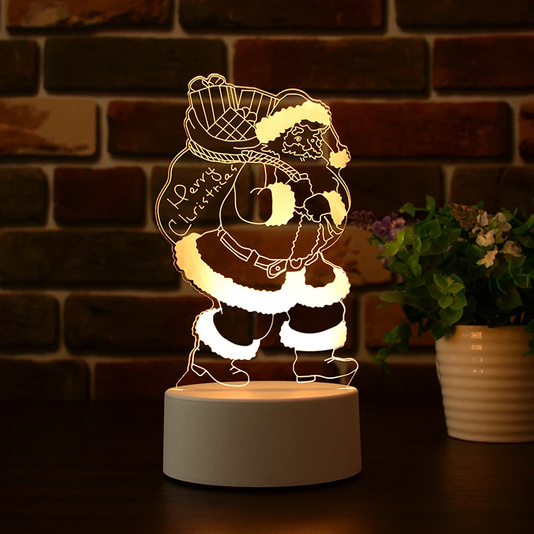 Warm White LED Christmas Light Ornaments Gifts Christmas LED Light Decoration Ornaments Merry Christmas Decoration Light