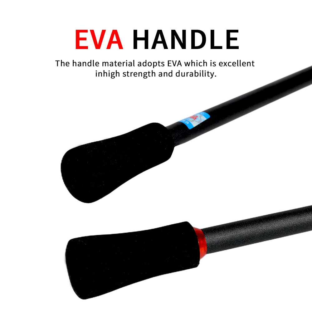 Tolure 2.1M pole Ultra Light Carbon Fiber sea bass Rod 2 Sections Fiberglass Solid Softtail ultralight spinning fishing rod