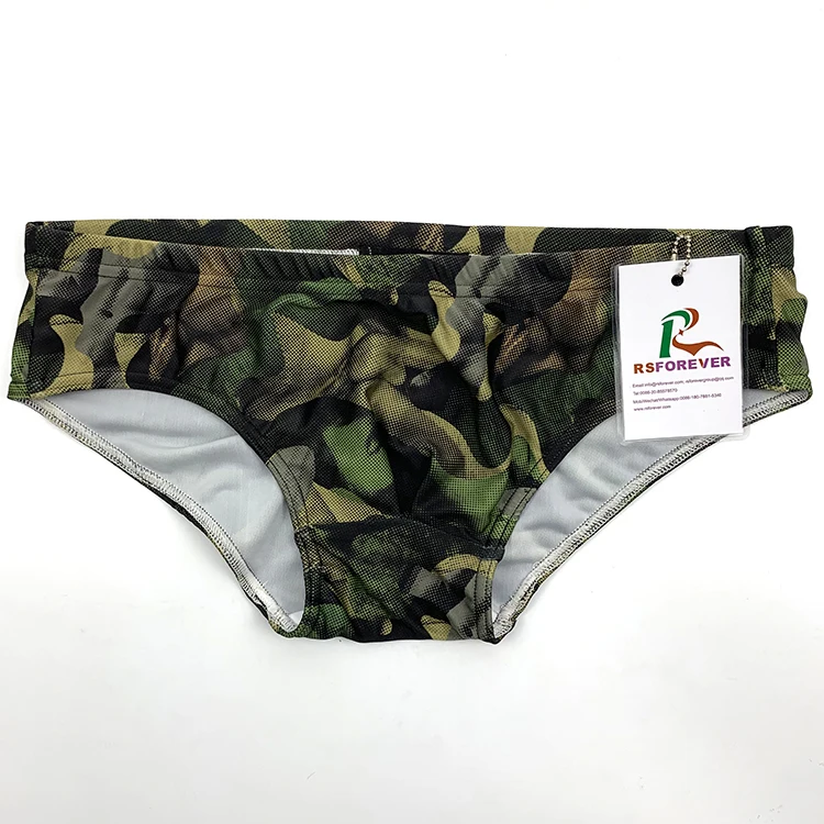 Quick Dry Custom Logo Fashion Swimwear Sublimation Swim Trunks Low Rise Sexy Male Bikini Swimming Briefs