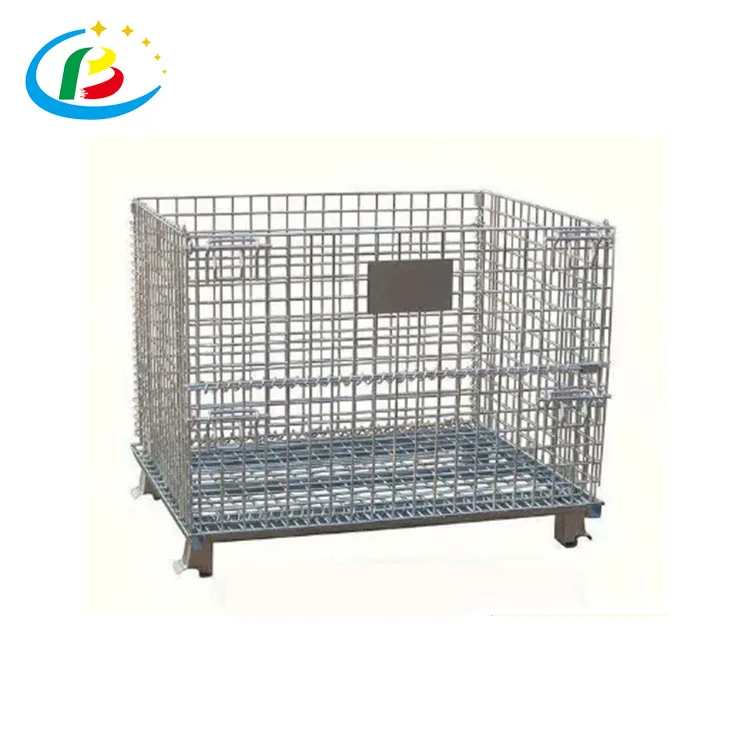 Ящик из проволочной сетки тележка сварной контейнер клетка для хранения промышленная проволочная вращающаяся