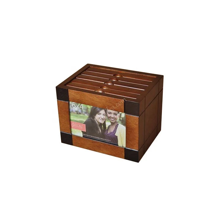 Padauk solid wood paint buckle household photo storage box picture wooden box