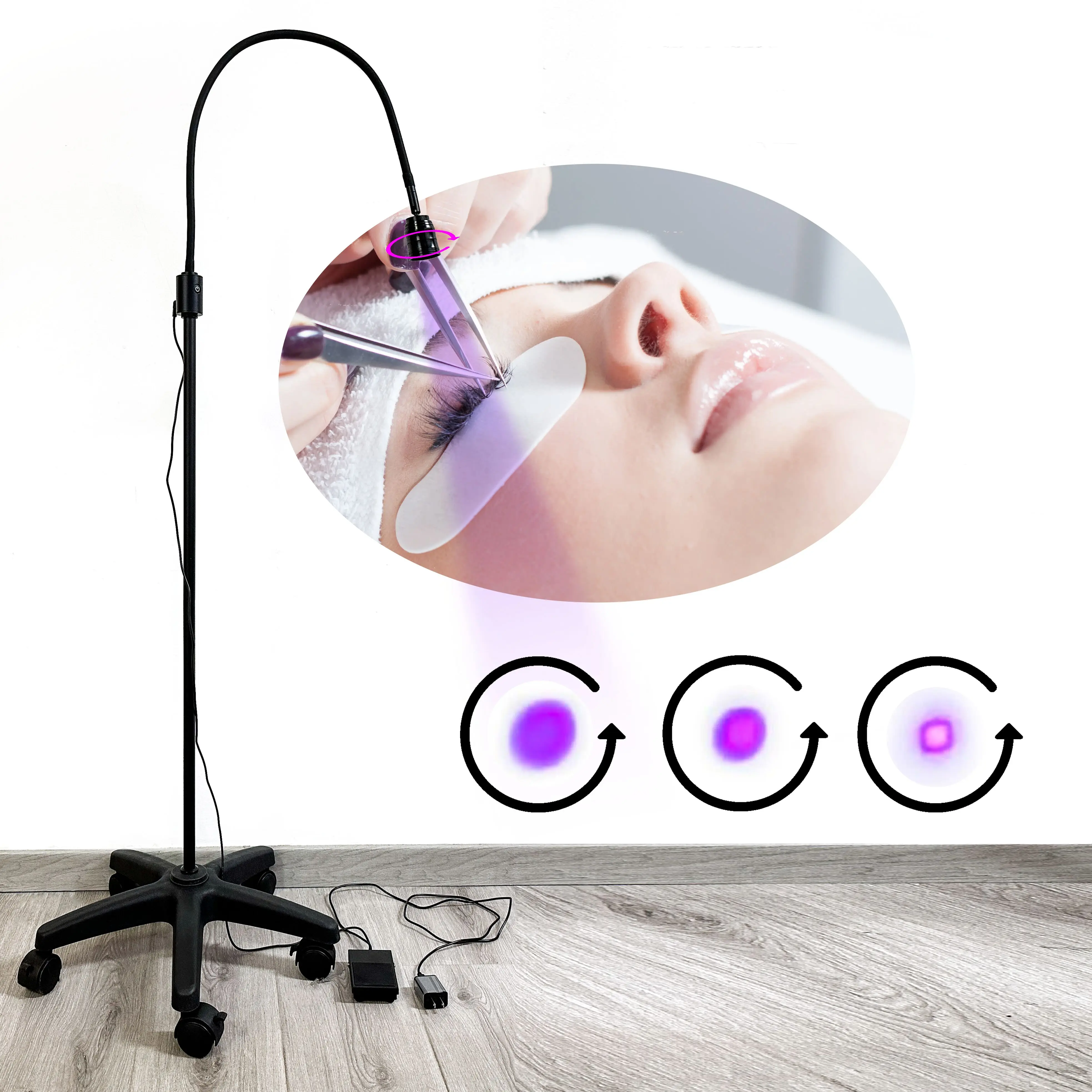 Professional eyelash UV glue Led Fast Curing Dual Led uv led lamp for lash extensions 10w Light Salon Use Beauty uv lash Lamp