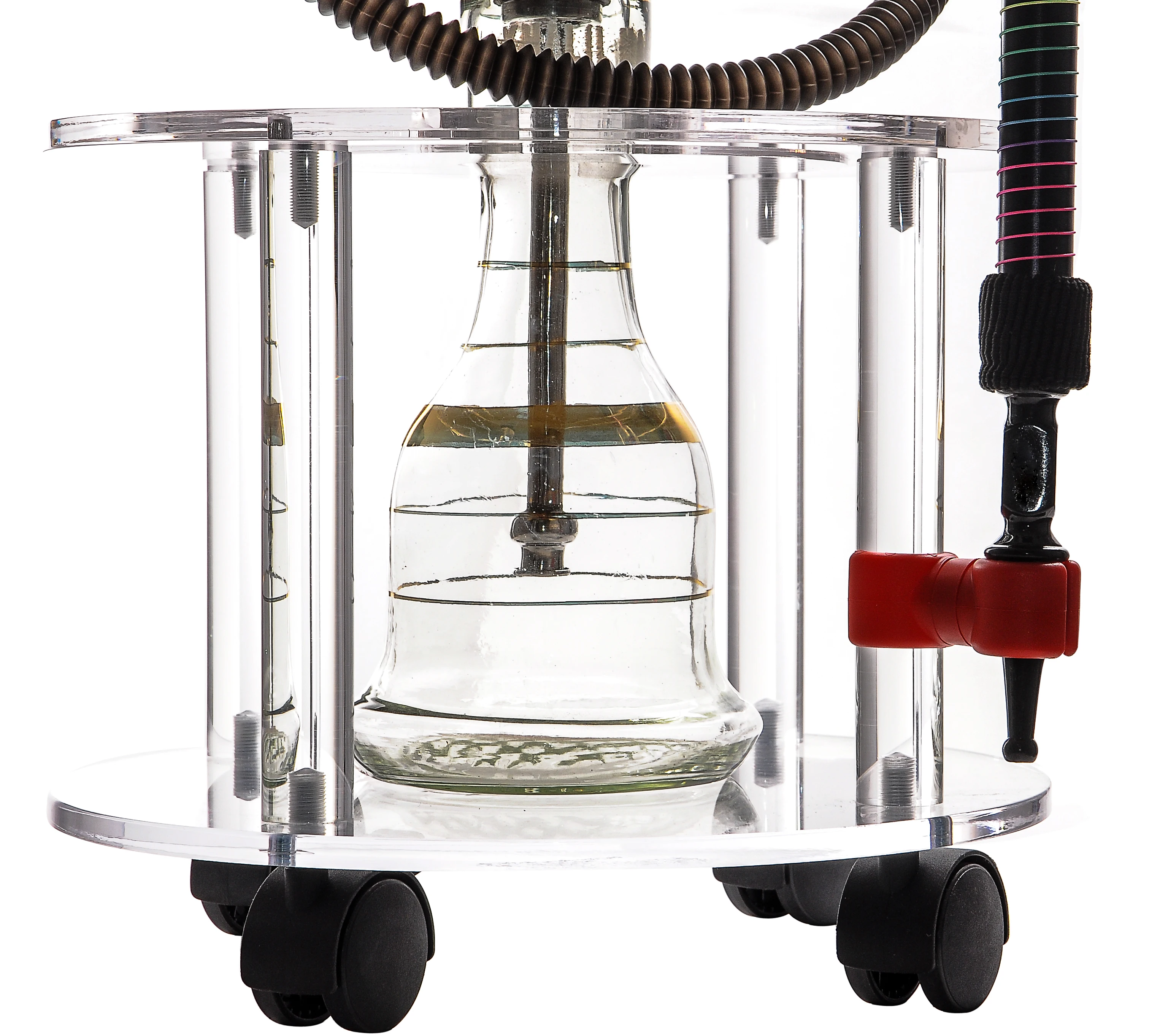 Protecting tobacco from falling, removing acrylic tables with wheels and brakes, water cigarettes (standards) hooka stand